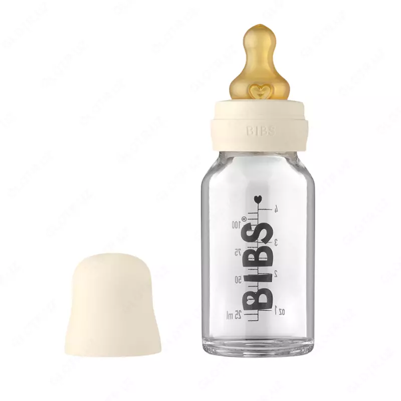 Бутылочка для кормления в наборе 110 мл BIBS Baby Glass Bottle Ivory