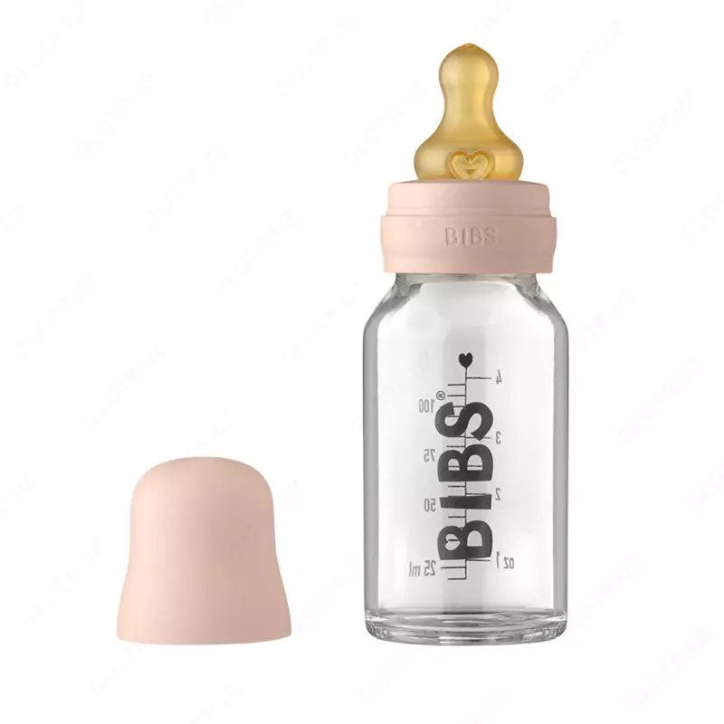Бутылочка для кормления в наборе 110 мл BIBS Baby Glass Bottle Blush