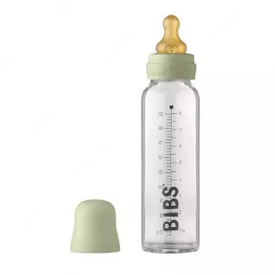 BIBS Baby Glass Bottle Sage oziqlantiruvchi shishasi, 225 ml