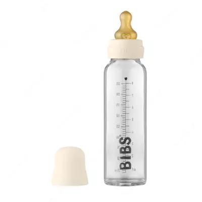 Бутылочка для кормления в наборе 225 мл BIBS Baby Glass Bottle Ivory
