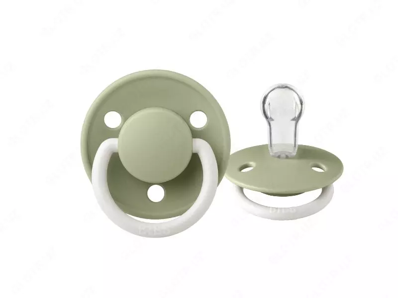Соска-пустышка BIBS De Lux Silicone sage Glow 0-36 мес