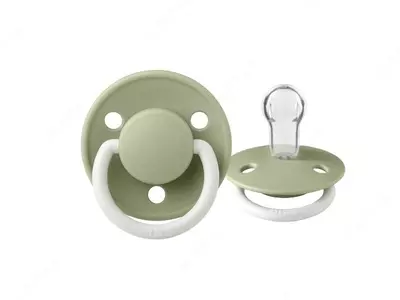 Соска-пустышка BIBS De Lux Silicone sage Glow 0-36 мес