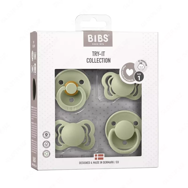 Набор BIBS Try-It Collection Colour Sage 0-6 мес