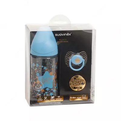Suavinex Haute Couture "Yulduz" to'plami: 270 ml shisha, 4 oydan boshlab nipel., egasi