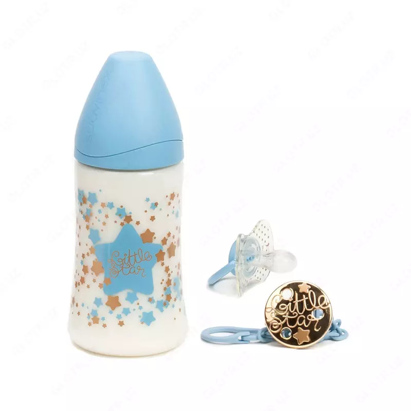 Suavinex Haute Couture "Yulduz" to'plami: 270 ml shisha, 4 oydan boshlab nipel., egasi