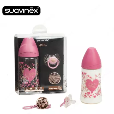 Suavinex Haute Couture "Yulduz" to'plami: 270 ml shisha, 4 oydan boshlab nipel., egasi