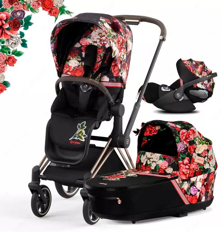 Коляска Cybex Priam IV, Spring Blossom 3 в 1