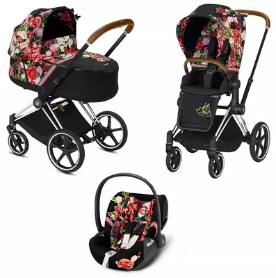 Коляска Cybex Priam IV, Spring Blossom 3 в 1