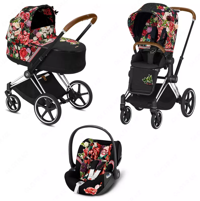 Коляска Cybex Priam IV, Spring Blossom 3 в 1