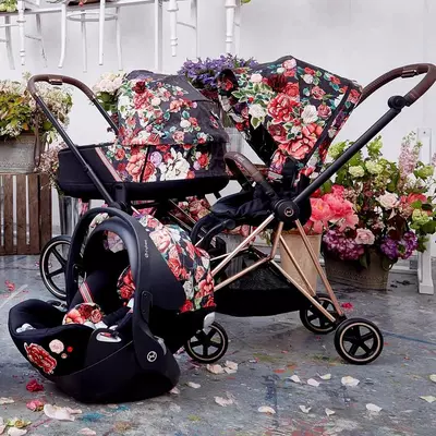 Коляска Cybex Priam IV, Spring Blossom 3 в 1