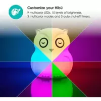   Moviy Hibu silikon tungi chiroq  oq  Boyogli