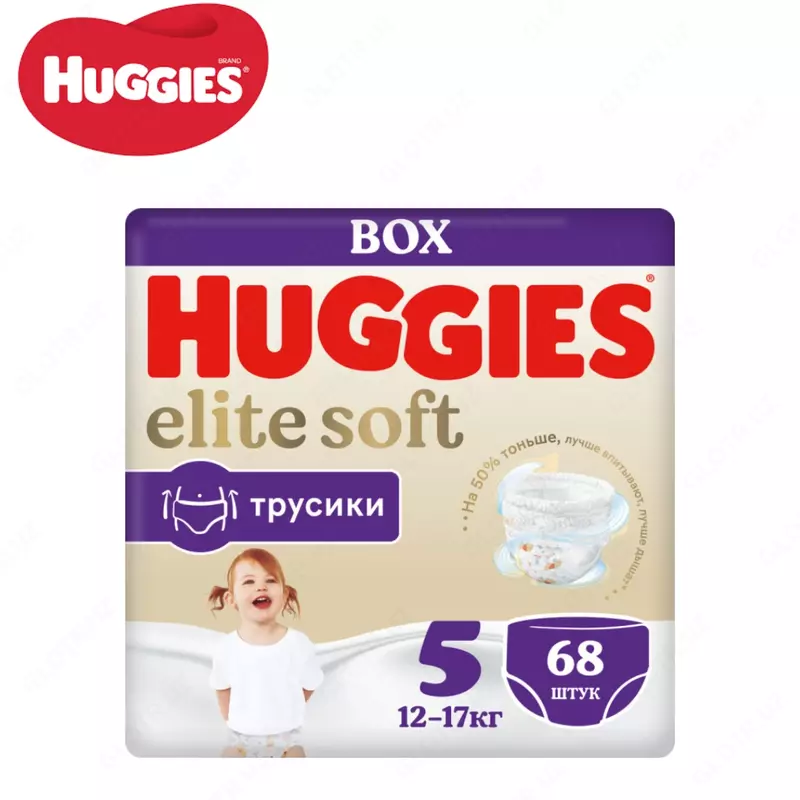 Huggies Подгузники трусики Elite Soft 12-17 кг 5 размер 68 шт.