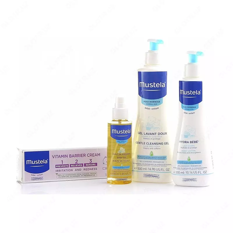 Mustela Hello chaqaloqni parvarish qilish uchun sovg'a to'plami