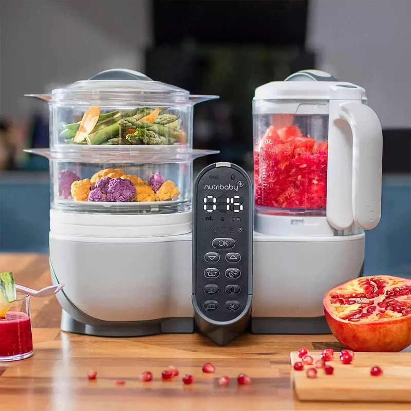 Babymoov Nutribaby Plus ikki qavatli qozon-blender-isitgich-sterilizator 1da 4 (Frantsiya)