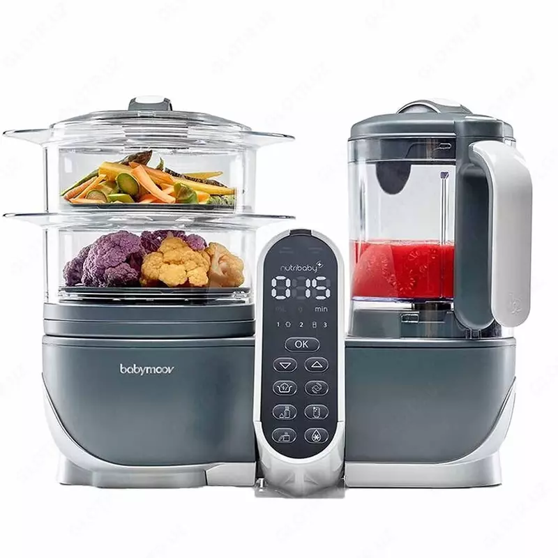 Babymoov Nutribaby Plus ikki qavatli qozon-blender-isitgich-sterilizator 4 dan 1 gacha (Frantsiya)