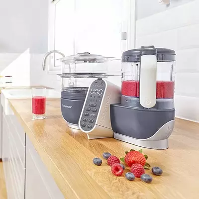 Babymoov Nutribaby Plus ikki qavatli qozon-blender-isitgich-sterilizator 4 dan 1 gacha (Frantsiya)