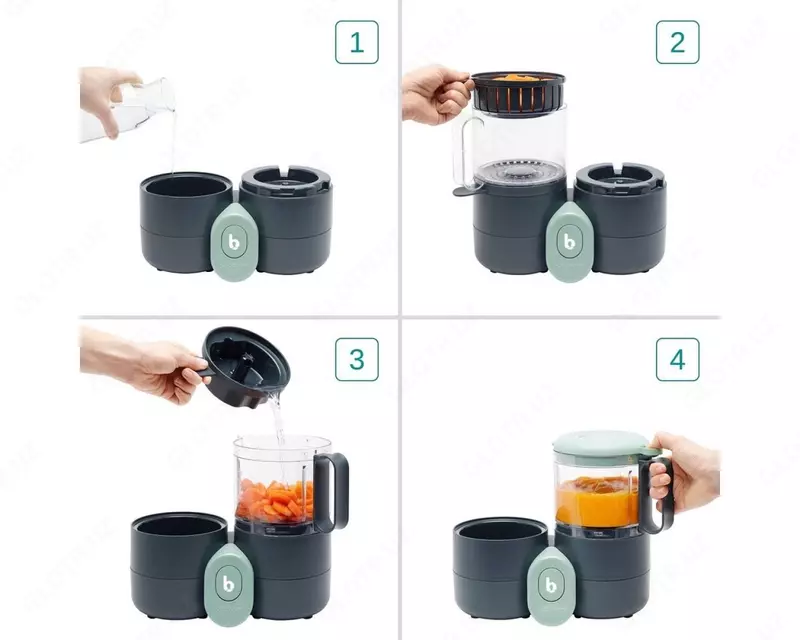 Babymoov Nutribaby One blender-ikki qavatli qozon (Frantsiya)