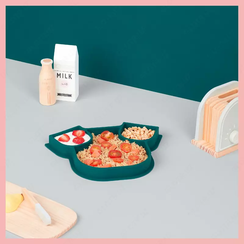 Тарелка силиконовая секционная Babymoov, Собака с 6 мес