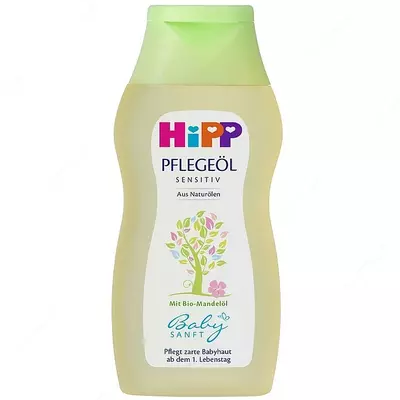 🧴Nozik teri uchun HiPP Babysanft chaqaloq moyi, 200 ml   
