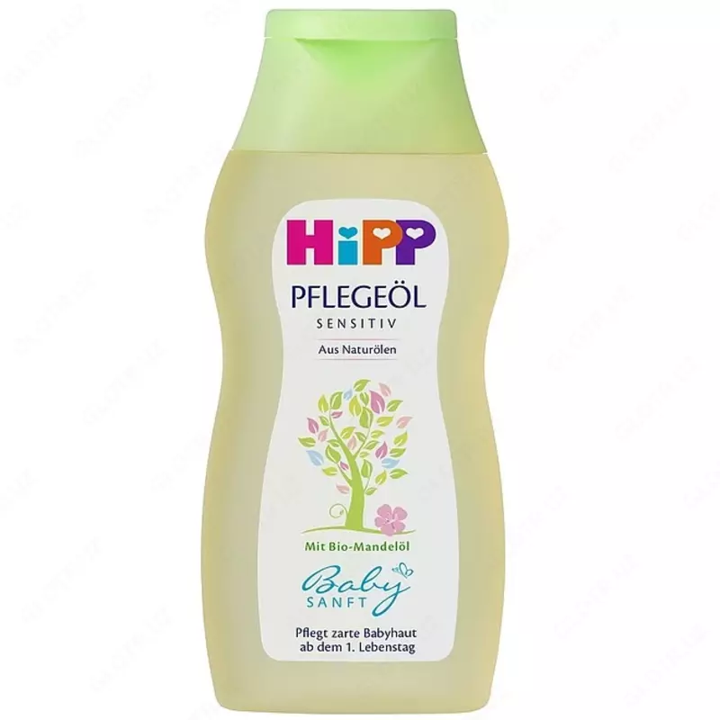 🧴Nozik teri uchun HiPP Babysanft chaqaloq moyi, 200 ml
