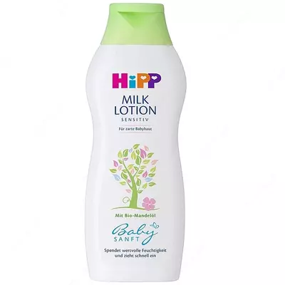 🧴 Nozik teri uchun HiPP Babysanft chaqaloq suti losoni