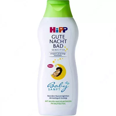 Очищающая и успокаивающая жидкость для ванны HiPP Babysanft Goodnight Bad, 350 мл
