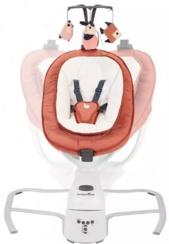 Люлька шезлонг качалочка Babymoov - Swoon Motion, Terracotta с рождения до 9 кг