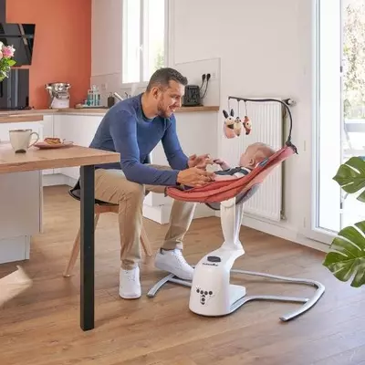 Beshik kreslo tebranadigan stul Babymoov-Swoon Motion Terracotta tugilgandan 9 kg gacha Chakana savdo