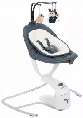 Люлька шезлонг качалочка Babymoov - Swoon Motion, Blue Petal с рождения до 9 кг