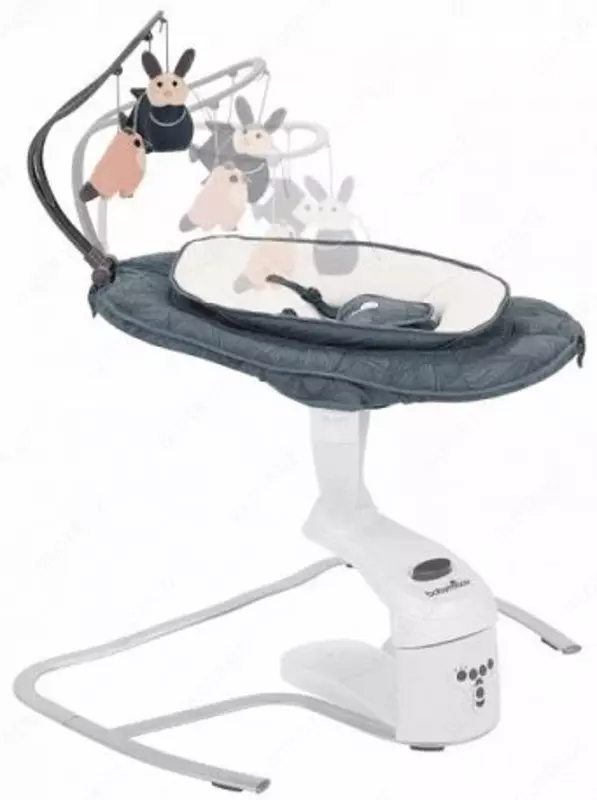 Люлька шезлонг качалочка Babymoov - Swoon Motion, Blue Petal с рождения до 9 кг