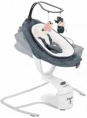 Люлька шезлонг качалочка Babymoov - Swoon Motion, Blue Petal с рождения до 9 кг