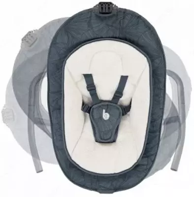 Люлька шезлонг качалочка Babymoov - Swoon Motion, Blue Petal с рождения до 9 кг