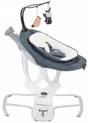Люлька шезлонг качалочка Babymoov - Swoon Motion, Blue Petal с рождения до 9 кг