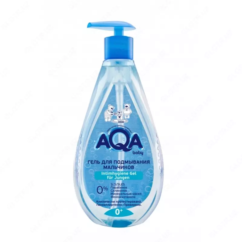 AQA baby o'g'il bolalarni yuvish uchun jel, 250 ml, 0-8 yosh