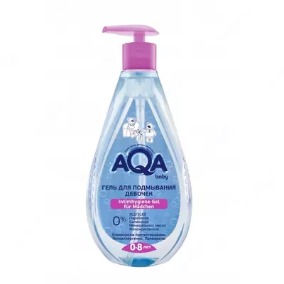 AQA baby qizlarni yuvish uchun jel 250 ml, 0-8 yosh