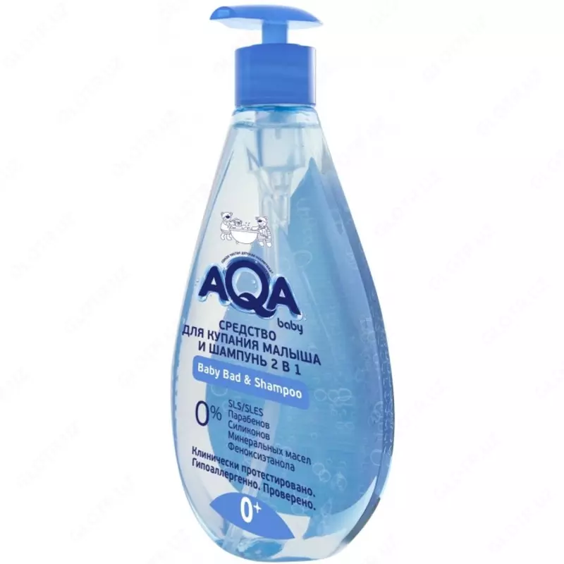 AQA baby Средство для купания малыша и шампунь 2 в 1 500 мл, с рождения