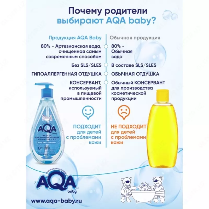 Bolaning qo'ltiqlari uchun AQA chaqaloq Jeli, 250 ml