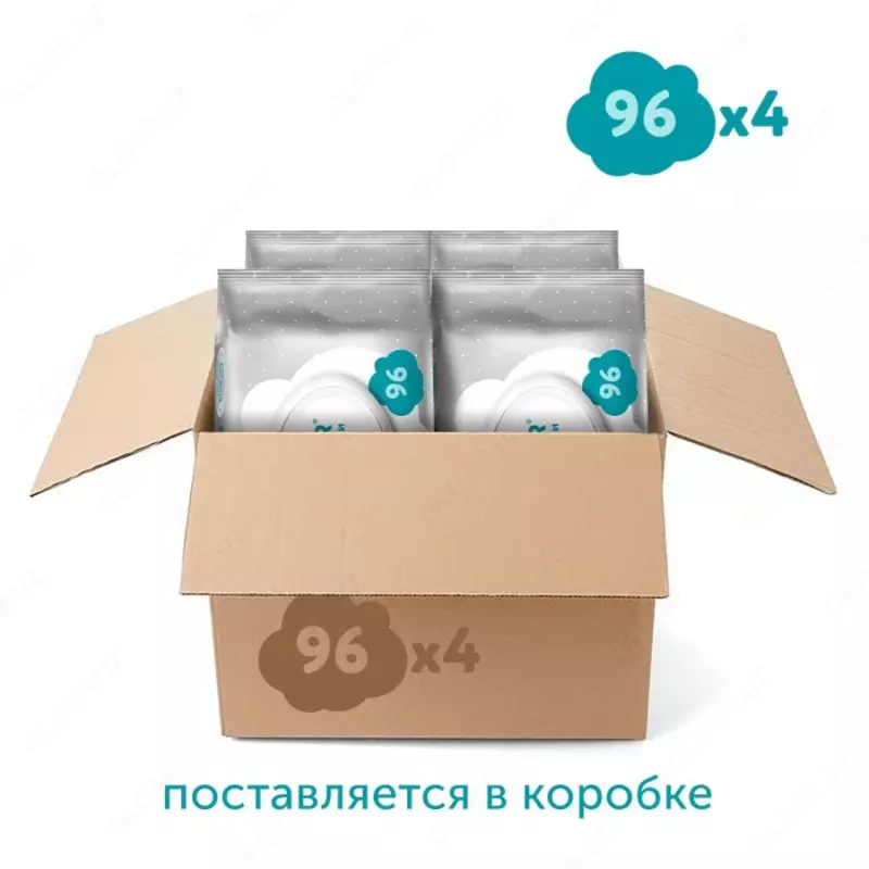 Lovular Влажные салфетки 4х96 шт