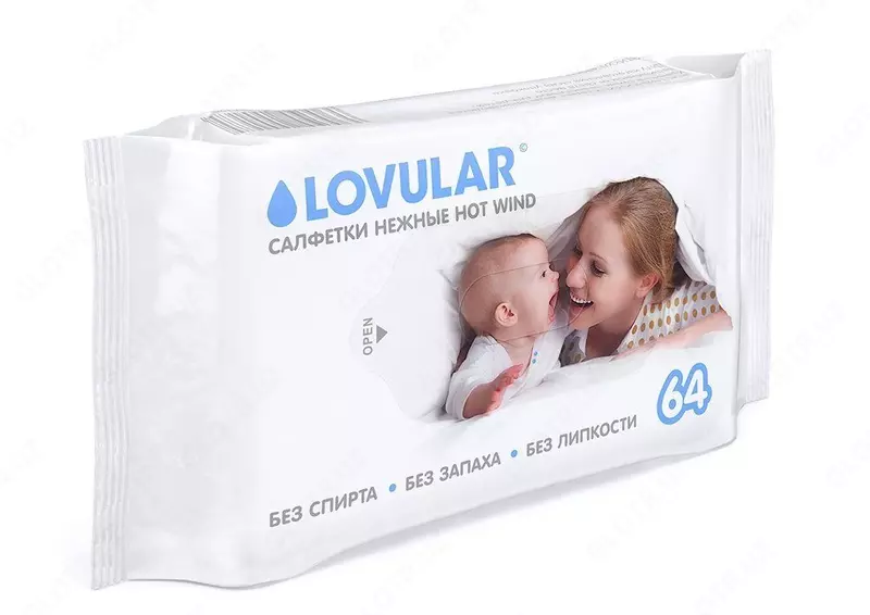 LOVULAR HOT WIND nam salfetkalar, 64 dona