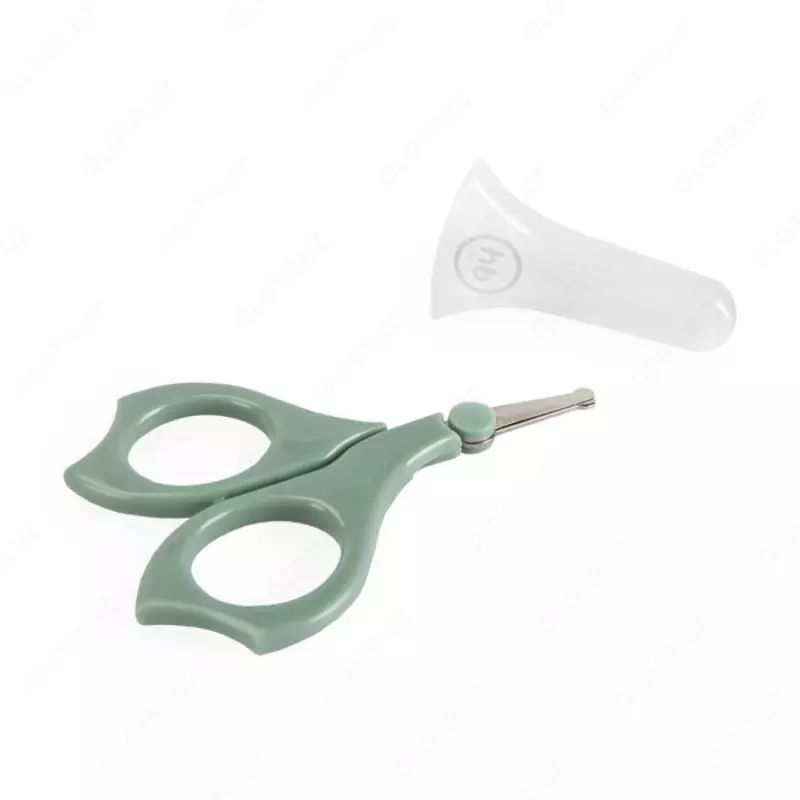 Happy Baby Детские ножницы для ногтей с колпачком Baby Scissors olive