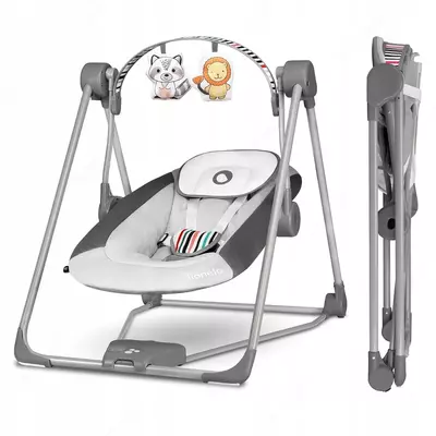 Yangi tug'ilgan chaqaloqlar uchun elektron belanchak lionelo Otto Cozy Grey