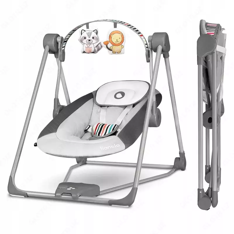 Электронные качели детские для новорождённых Lionelo Otto Cozy Grey