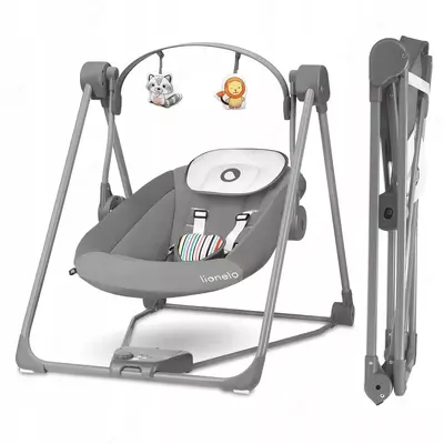 Электронные качели детские для новорождённых Lionelo Otto Grey Concrete