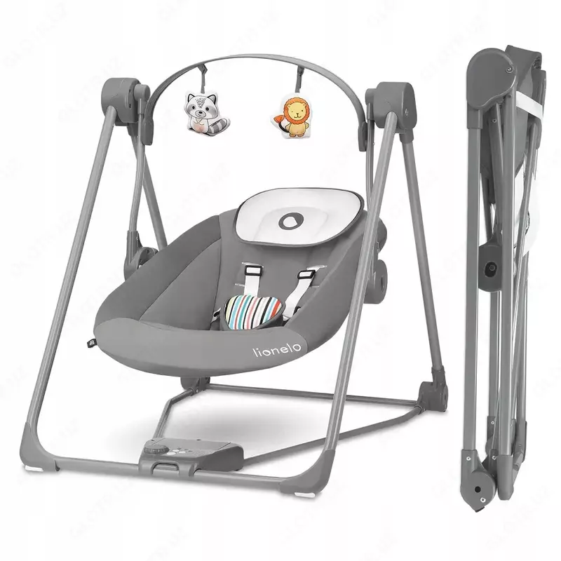Электронные качели детские для новорождённых Lionelo Otto Grey Concrete