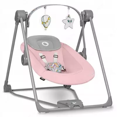 Электронные качели детские для новорождённых Lionelo Otto Pink