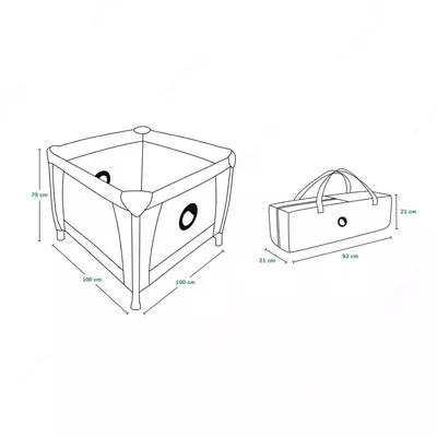 Манеж Lionelo LENE Grey Stone Польша