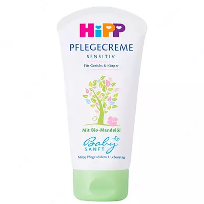 Hipp Babysanft bolalar uchun yuz va tana nemlendiricisi, nozik teri uchun, 75ml 