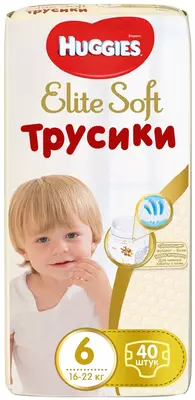 Трусики-подгузники Huggies Elite Soft 6 (16-22кг)