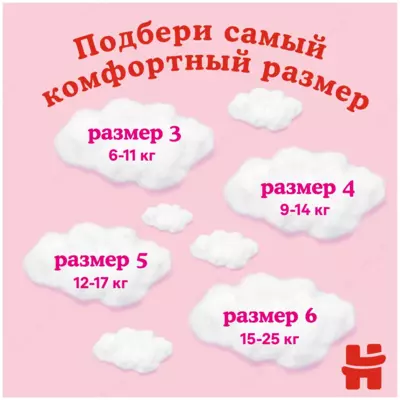 Подгузники Huggies Ultra Comfort 5 для девочек 12-22 кг, 64 шт