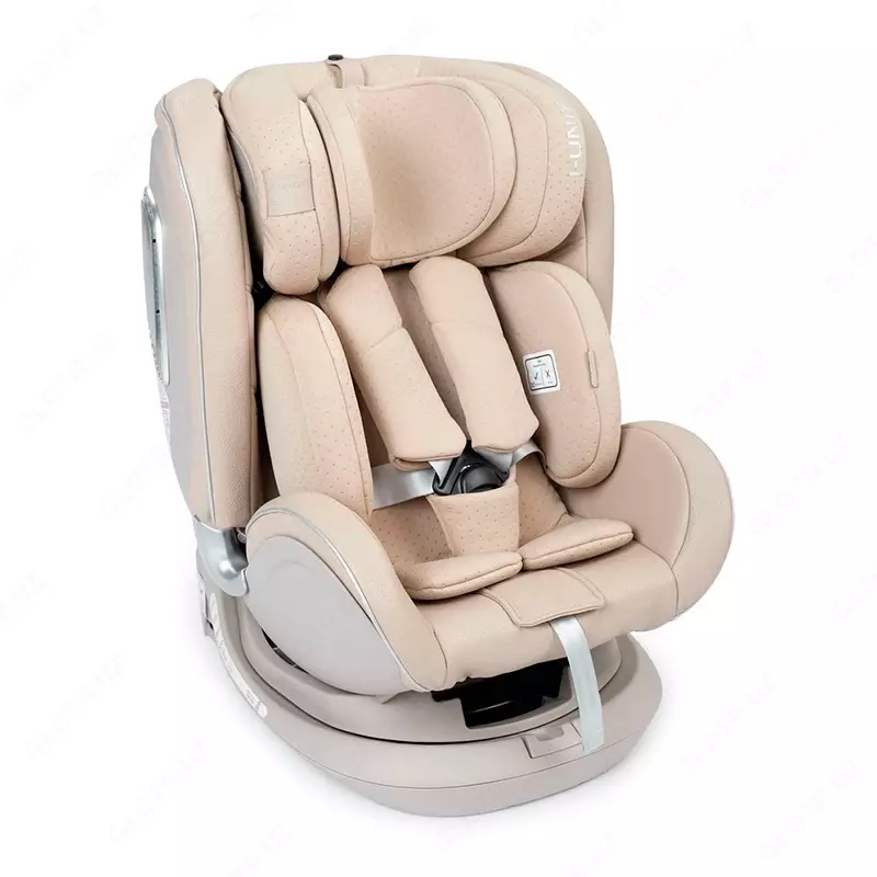 Happy Baby I-Unix bolalar uchun avtomobil o'rindig'i (0-1-2-3, 0 - 12 yosh, 36 kg gacha), Beige rangi